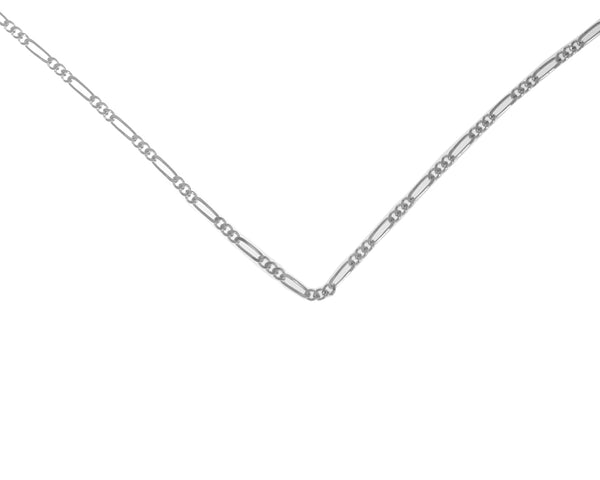 18" Light Figaro Chain, Sterling Silver
