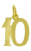 14k Gold Pendant, Numerals for Celebrating All Occasions; Anniversary, Birthdays