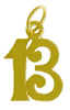 14k Gold Pendant, Numerals for Celebrating All Occasions; Anniversary, Birthdays