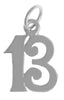 Sterling Silver Pendant, Numerals for Celebrating All Occasions; Anniversary, Birthdays