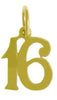 14k Gold Pendant, Numerals for Celebrating All Occasions; Anniversary, Birthdays