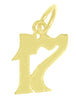 14k Gold Pendant, Numerals for Celebrating All Occasions; Anniversary, Birthdays