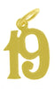 14k Gold Pendant, Numerals for Celebrating All Occasions; Anniversary, Birthdays