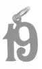 Sterling Silver Pendant, Numerals for Celebrating All Occasions; Anniversary, Birthdays