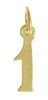 14k Gold Pendant, Numerals for Celebrating All Occasions; Anniversary, Birthdays