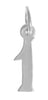 Sterling Silver Pendant, Numerals for Celebrating All Occasions; Anniversary, Birthdays