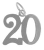 Sterling Silver Pendant, Numerals for Celebrating All Occasions; Anniversary, Birthdays