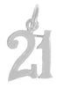 Sterling Silver Pendant, Numerals for Celebrating All Occasions; Anniversary, Birthdays