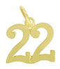 14k Gold Pendant, Numerals for Celebrating All Occasions; Anniversary, Birthdays