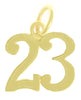 14k Gold Pendant, Numerals for Celebrating All Occasions; Anniversary, Birthdays