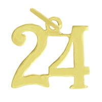 14k Gold Pendant, Numerals for Celebrating All Occasions; Anniversary, Birthdays