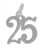 Sterling Silver Pendant, Numerals for Celebrating All Occasions; Anniversary, Birthdays