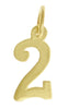 14k Gold Pendant, Numerals for Celebrating All Occasions; Anniversary, Birthdays