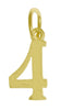 14k Gold Pendant, Numerals for Celebrating All Occasions; Anniversary, Birthdays