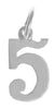 Sterling Silver Pendant, Numerals for Celebrating All Occasions; Anniversary, Birthdays