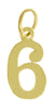 14k Gold Pendant, Numerals for Celebrating All Occasions; Anniversary, Birthdays