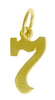 14k Gold Pendant, Numerals for Celebrating All Occasions; Anniversary, Birthdays
