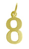 14k Gold Pendant, Numerals for Celebrating All Occasions; Anniversary, Birthdays