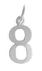 Sterling Silver Pendant, Numerals for Celebrating All Occasions; Anniversary, Birthdays