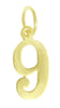 14k Gold Pendant, Numerals for Celebrating All Occasions; Anniversary, Birthdays