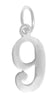 Sterling Silver Pendant, Numerals for Celebrating All Occasions; Anniversary, Birthdays