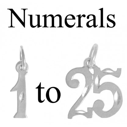 Sterling Silver Pendant, Numerals for Celebrating All Occasions; Anniversary, Birthdays