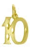 14k Gold Pendant, Numerals for Celebrating All Occasions; Anniversary, Birthdays