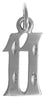 Sterling Silver Pendant, Numerals for Celebrating All Occasions; Anniversary, Birthdays