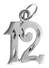 Sterling Silver Pendant, Numerals for Celebrating All Occasions; Anniversary, Birthdays