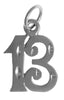 Sterling Silver Pendant, Numerals for Celebrating All Occasions; Anniversary, Birthdays