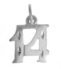 Sterling Silver Pendant, Numerals for Celebrating All Occasions; Anniversary, Birthdays