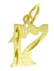14k Gold Pendant, Numerals for Celebrating All Occasions; Anniversary, Birthdays