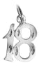 Sterling Silver Pendant, Numerals for Celebrating All Occasions; Anniversary, Birthdays