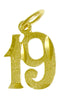 14k Gold Pendant, Numerals for Celebrating All Occasions; Anniversary, Birthdays