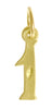 14k Gold Pendant, Numerals for Celebrating All Occasions; Anniversary, Birthdays
