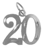 Sterling Silver Pendant, Numerals for Celebrating All Occasions; Anniversary, Birthdays