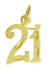 14k Gold Pendant, Numerals for Celebrating All Occasions; Anniversary, Birthdays