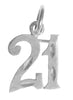 Sterling Silver Pendant, Numerals for Celebrating All Occasions; Anniversary, Birthdays