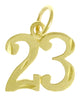 14k Gold Pendant, Numerals for Celebrating All Occasions; Anniversary, Birthdays