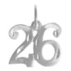 Sterling Silver Pendant Numerals for Celebrating All Occasions; Anniversary, Birthdays
