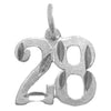 Sterling Silver Pendant Numerals for Celebrating All Occasions; Anniversary, Birthdays
