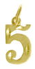14k Gold Pendant, Numerals for Celebrating All Occasions; Anniversary, Birthdays