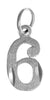 Sterling Silver Pendant, Numerals for Celebrating All Occasions; Anniversary, Birthdays