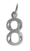 Sterling Silver Pendant, Numerals for Celebrating All Occasions; Anniversary, Birthdays