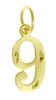 14k Gold Pendant, Numerals for Celebrating All Occasions; Anniversary, Birthdays