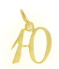 14k Gold Pendant, Numerals for Celebrating All Occasions; Anniversary, Birthdays