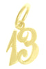 14k Gold Pendant, Numerals for Celebrating All Occasions; Anniversary, Birthdays