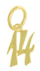 14k Gold Pendant, Numerals for Celebrating All Occasions; Anniversary, Birthdays