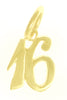 14k Gold Pendant, Numerals for Celebrating All Occasions; Anniversary, Birthdays