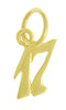 14k Gold Pendant, Numerals for Celebrating All Occasions; Anniversary, Birthdays